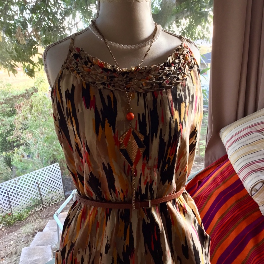 Banana Republic multicolor macrame dress